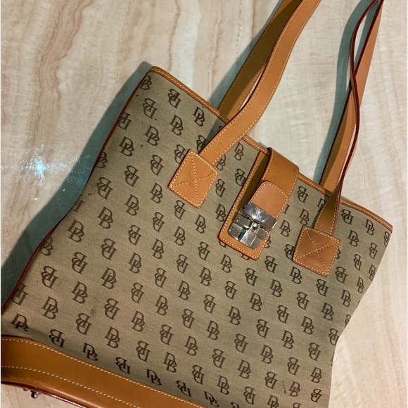 Dooney & Bourke Handbags - [Dooney & Bourke] Large DB Purse w/ Leather Trim